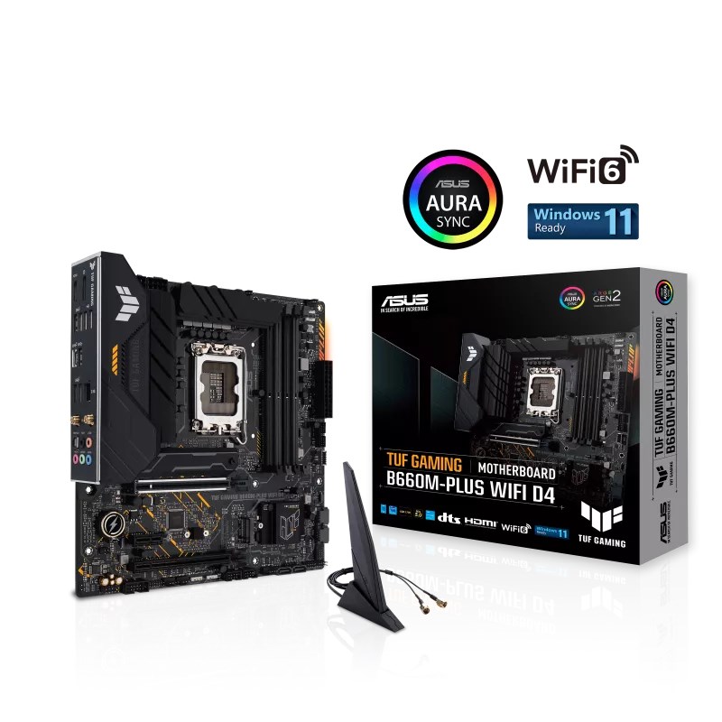 BAZAR - ASUS MB Sc LGA1700 TUF GAMING B660M-PLUS WIFI D4,  Intel B660,  4xDDR4,  1xDP,  1xHDMI,  (Bez příslušenství)0 