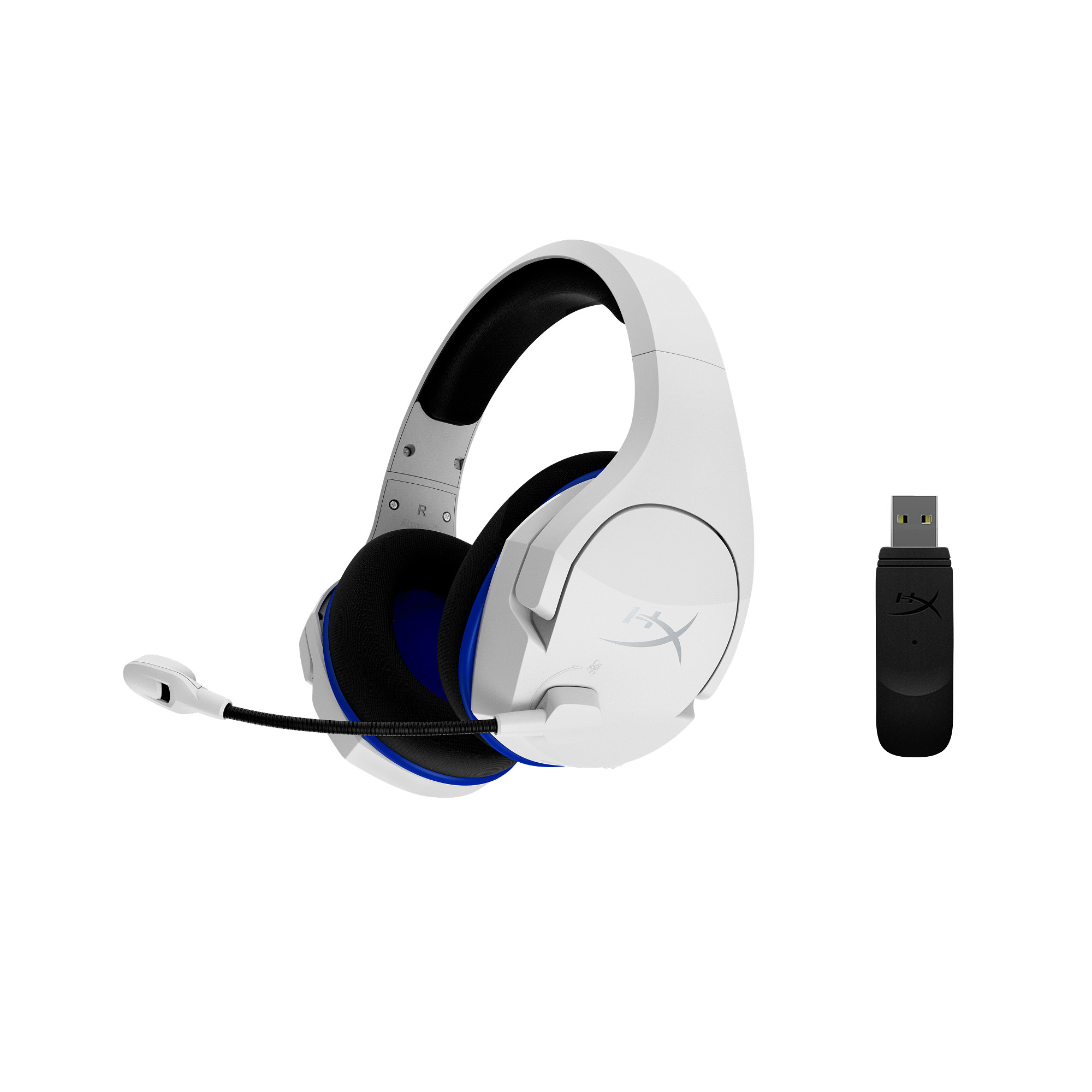 HyperX Cloud Stinger Core - Wireless Gaming Headset (White-Blue) - PS5-PS4 (HHSS1C-KB-WT/ G)- Sluchátka pro herní konsole1 