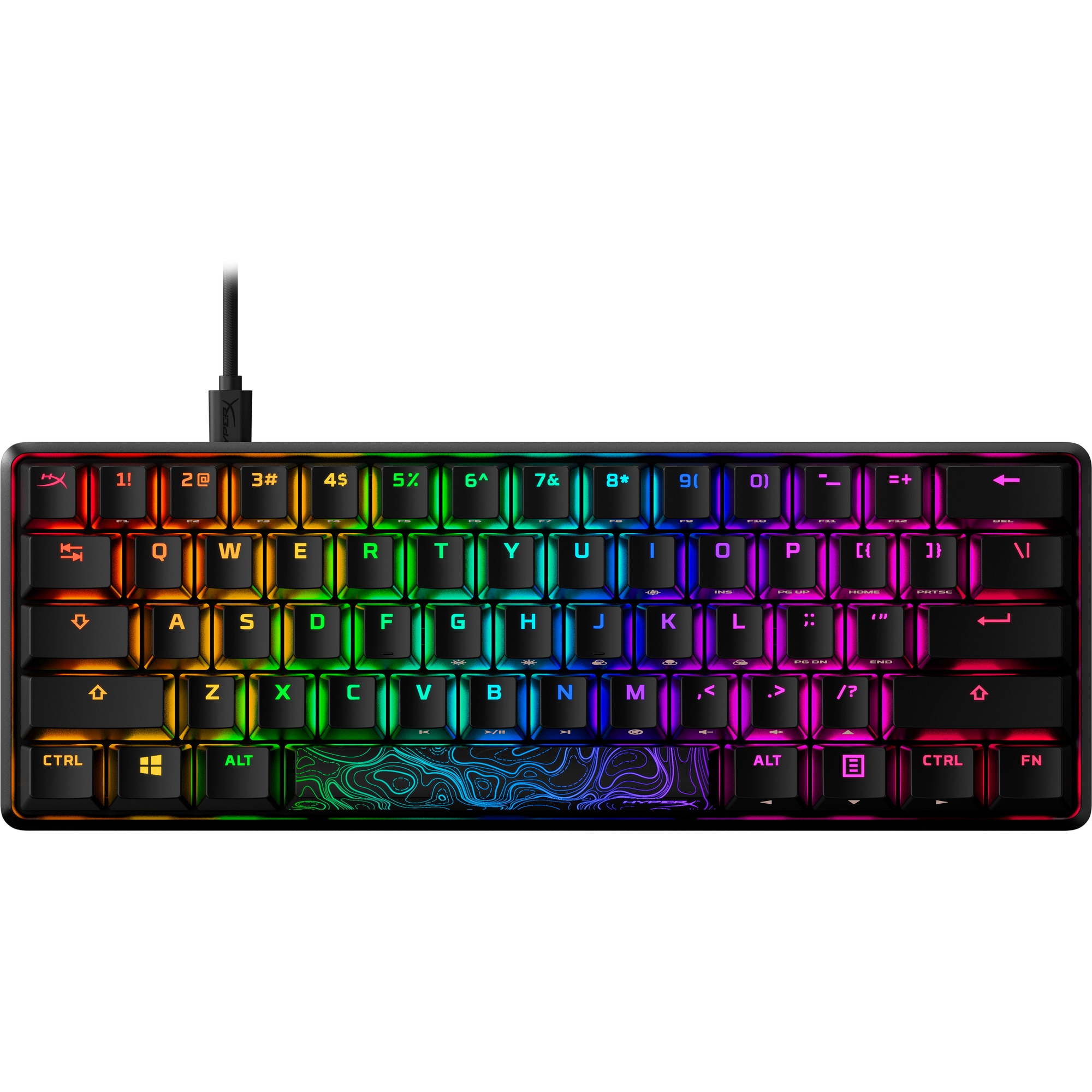 HyperX 60 Alloy Origins AQU Gaming Keyboard-US - Klávesnice1 