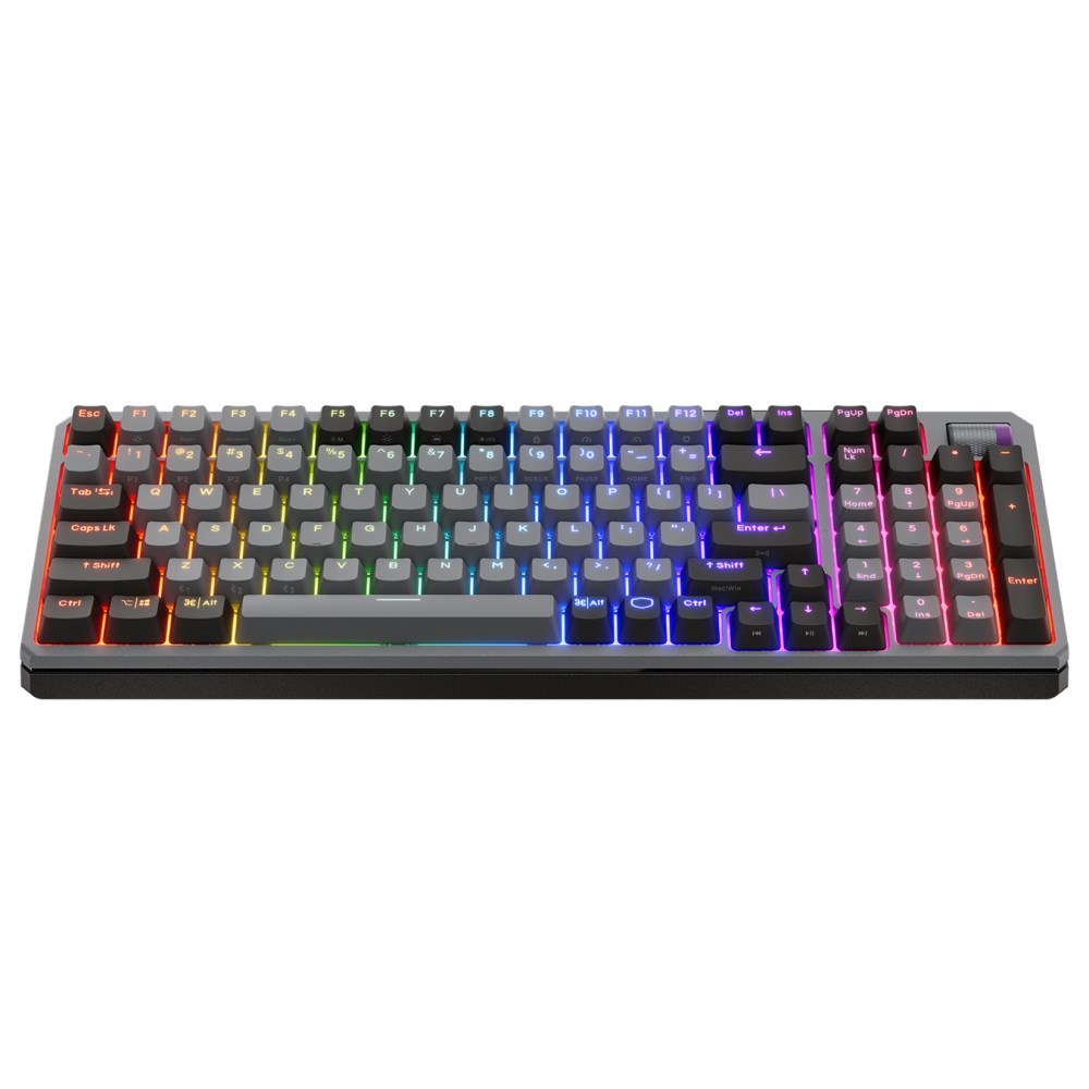 Cooler Master herní klávesnice mechanická MK770,  drátová/ bezdrátová,  Kailh Box V2,  USB,  CZ,  šedá2 