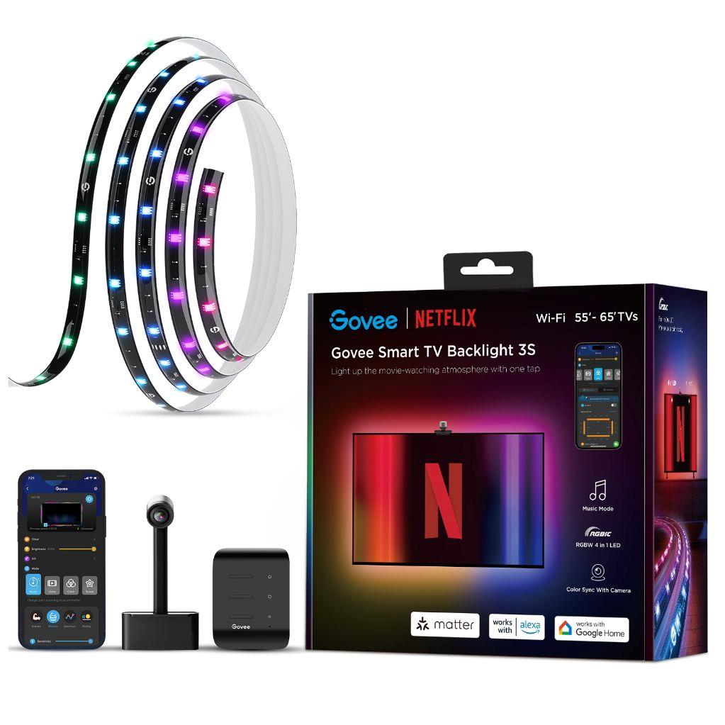 Govee Backlight 3S Netflix TV 55-65 SMART LED podsvícení RGBICW5 