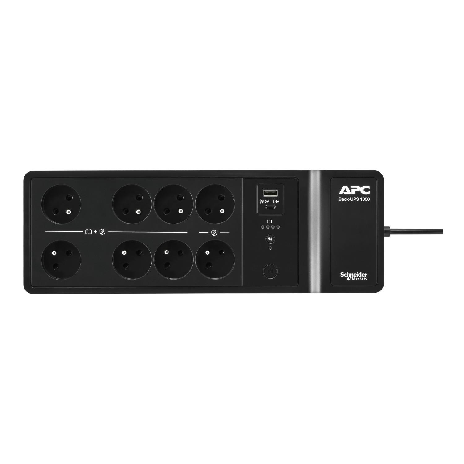 APC Back-UPS 1050VA, 230V, 1USB charging port (600W), French - CZ zásuvka1 