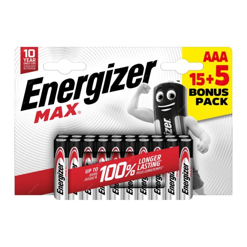Energizer LR03/20 Max AAA 15+5 zdarma0 