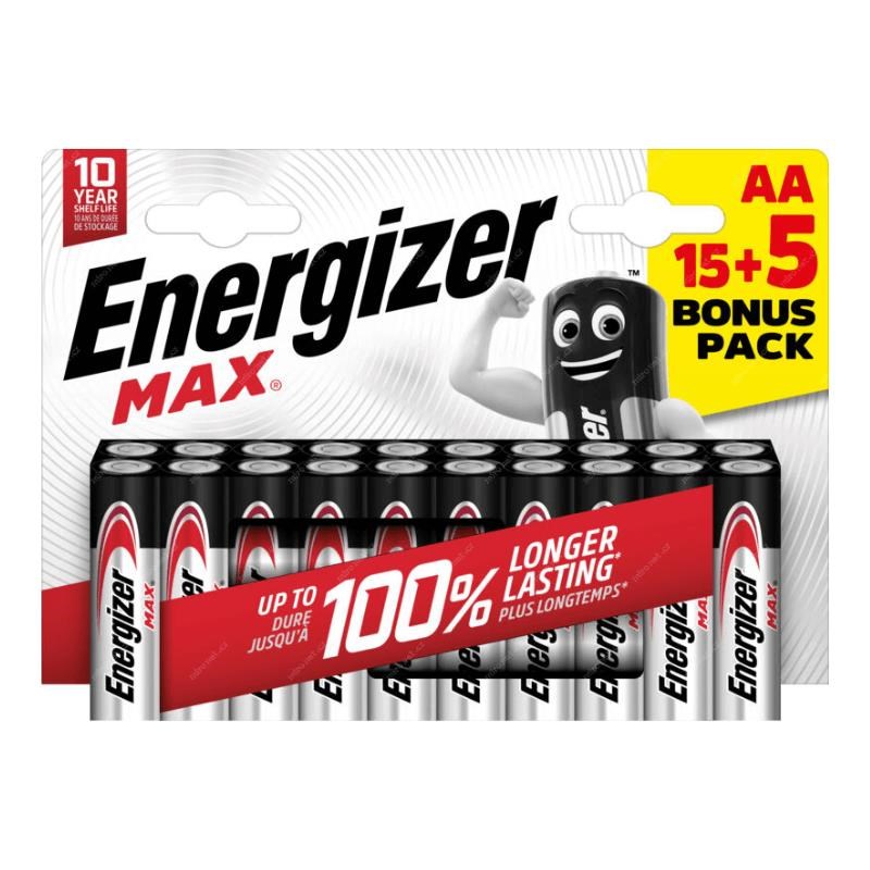 Energizer LR6/ 20 Max AA 15+5 zdarma0 