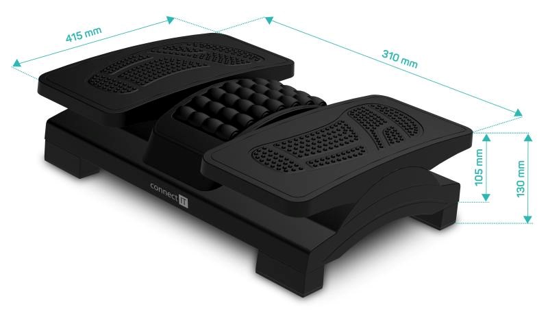 CONNECT IT Podložka pod nohy DoubleLegPad PRO For Health, černá2 