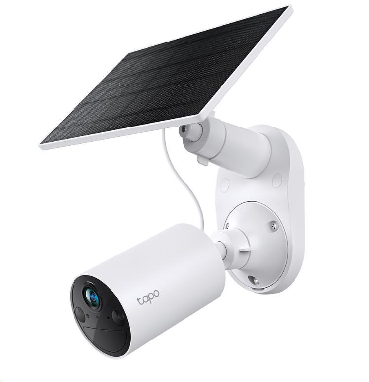 TP-Link Tapo C410 KIT venkovní kamera,  solární panel (3MP,  2K QHD,  1296p,  IR 9m,  WiFi,  micro SD card,  IP65)2 