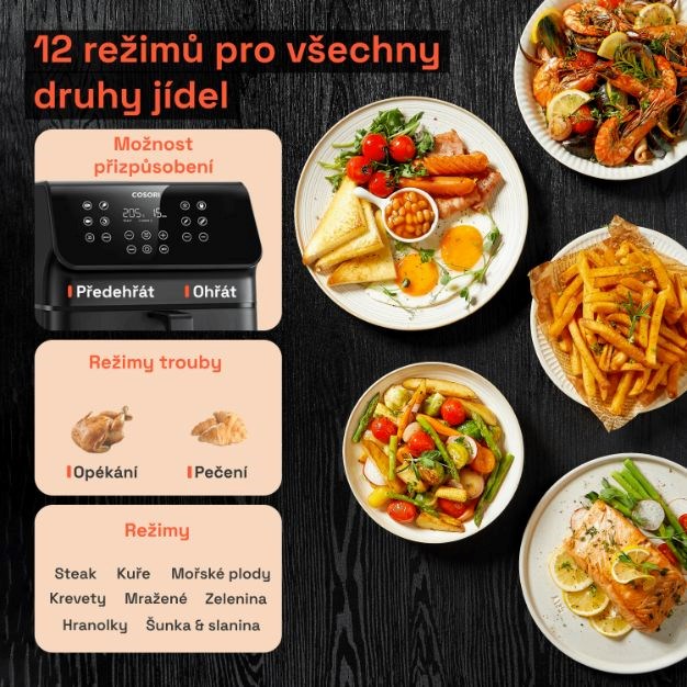 Cosori P653 PREMIUM II Plus Chef edition 6,2l horkovzdušná fritéza11 
