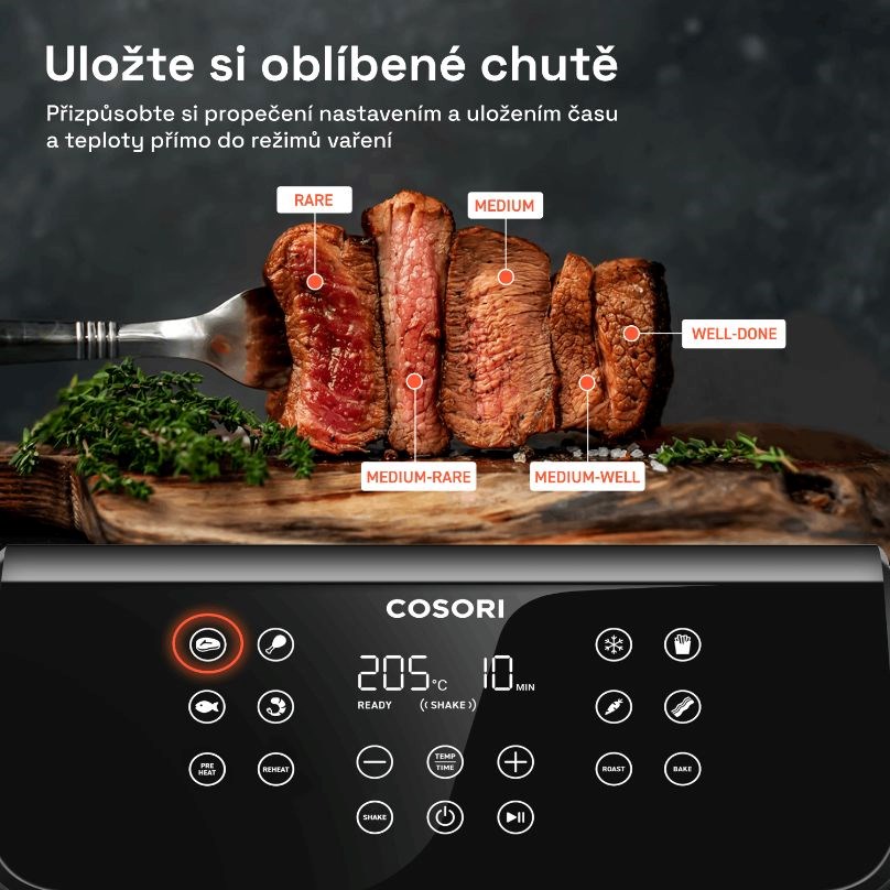 Cosori P653 PREMIUM II Plus Chef edition 6,2l horkovzdušná fritéza3 
