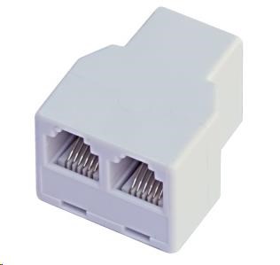 Dvojspojka RJ12,  1x6p6c/ 2x6p6c - telefonní0 
