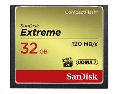 SanDisk Compact Flash 32GB Extreme (R:120/W:85 MB/s) UDMA70 