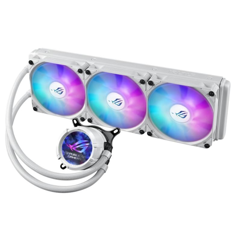 ASUS vodní chladič CPU AIO ROG STRIX LC III 360 ARGB LCD WHITE,  3x120mm,  LCD Displej,  LGA1851,  AM5,  bílá1 