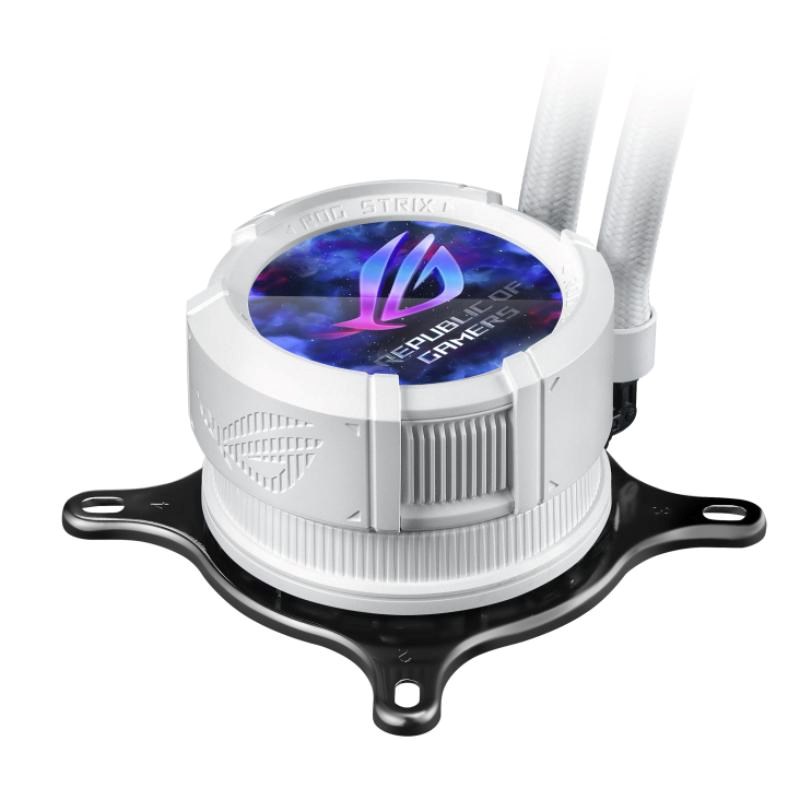 ASUS vodní chladič CPU AIO ROG STRIX LC III 360 ARGB LCD WHITE,  3x120mm,  LCD Displej,  LGA1851,  AM5,  bílá4 