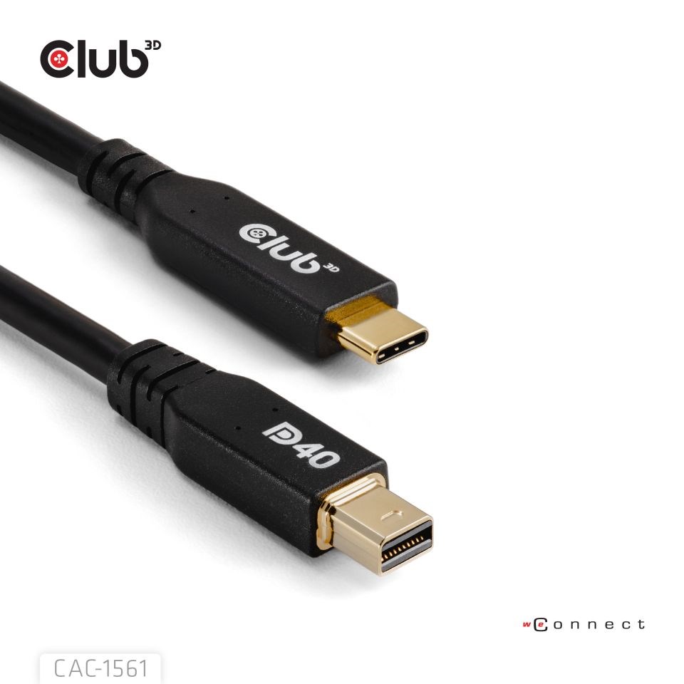 Club3D Kabel USB-C na MiniDisplayPort 2.1,  8K30Hz,  DSC1.2,  UHBR10,  2m3 
