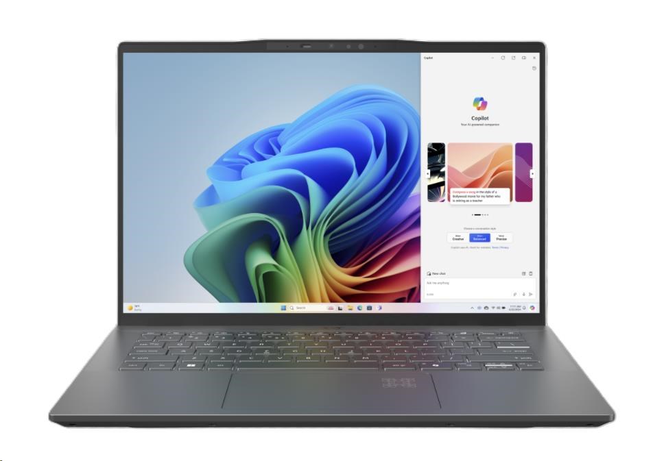 ACER NTB Swift 14 AI (SF14-11-X6CS),  QualSnapdragon XPlus X1P-64100,  16GB,  1024GB PM4 SSD,  GualAdreno,  W11,  Grey0 