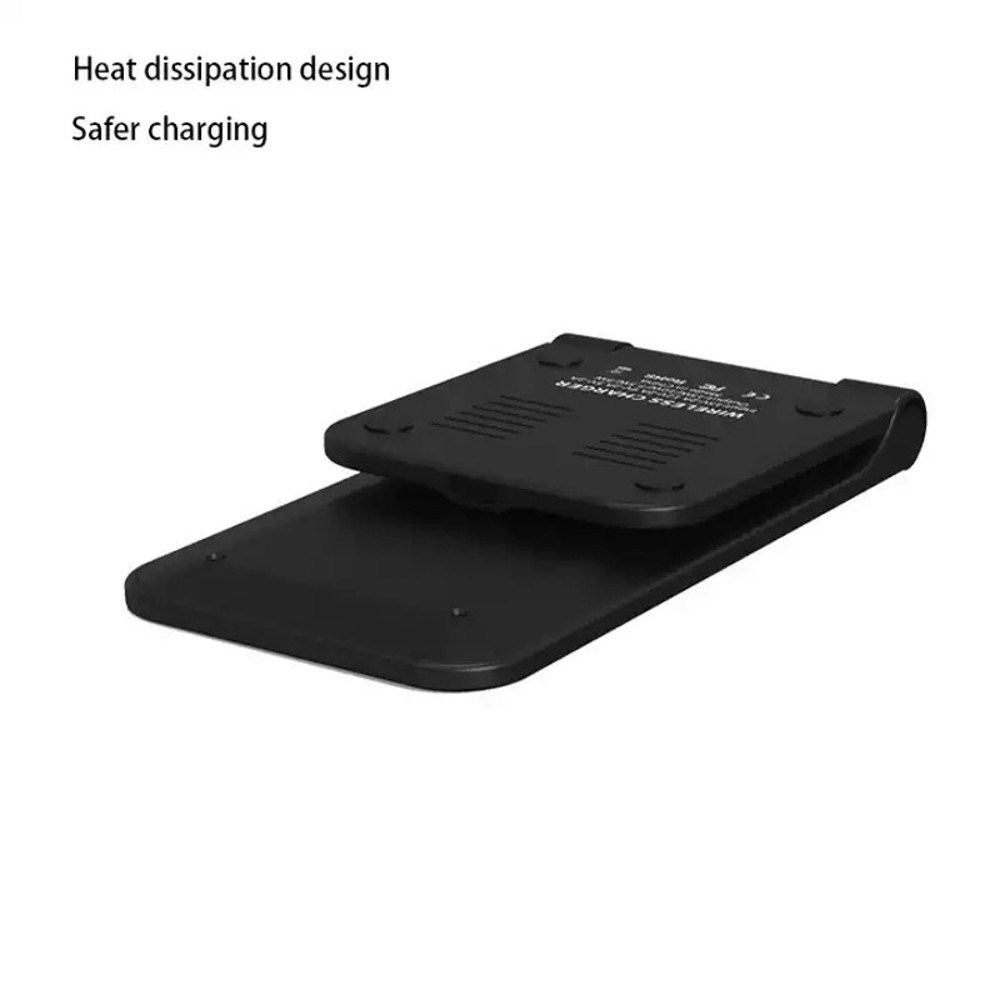 1stCOOL bezdrátová QI nabíječka H18, skládací stojánek, USB-C, černá3 