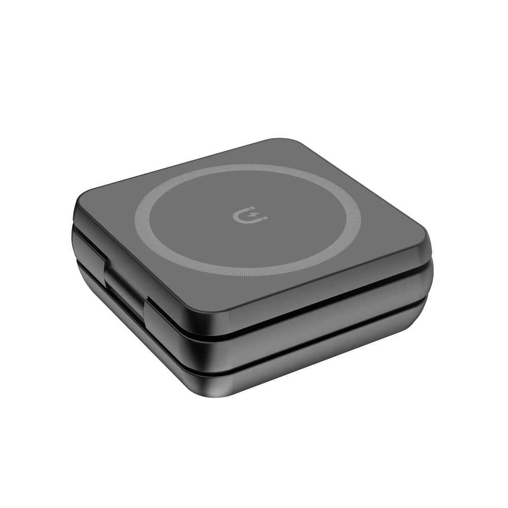 1stCOOL bezdrátová skládací QI nabíječka 3v1,  MagSafe,  USB-C,  černá0 