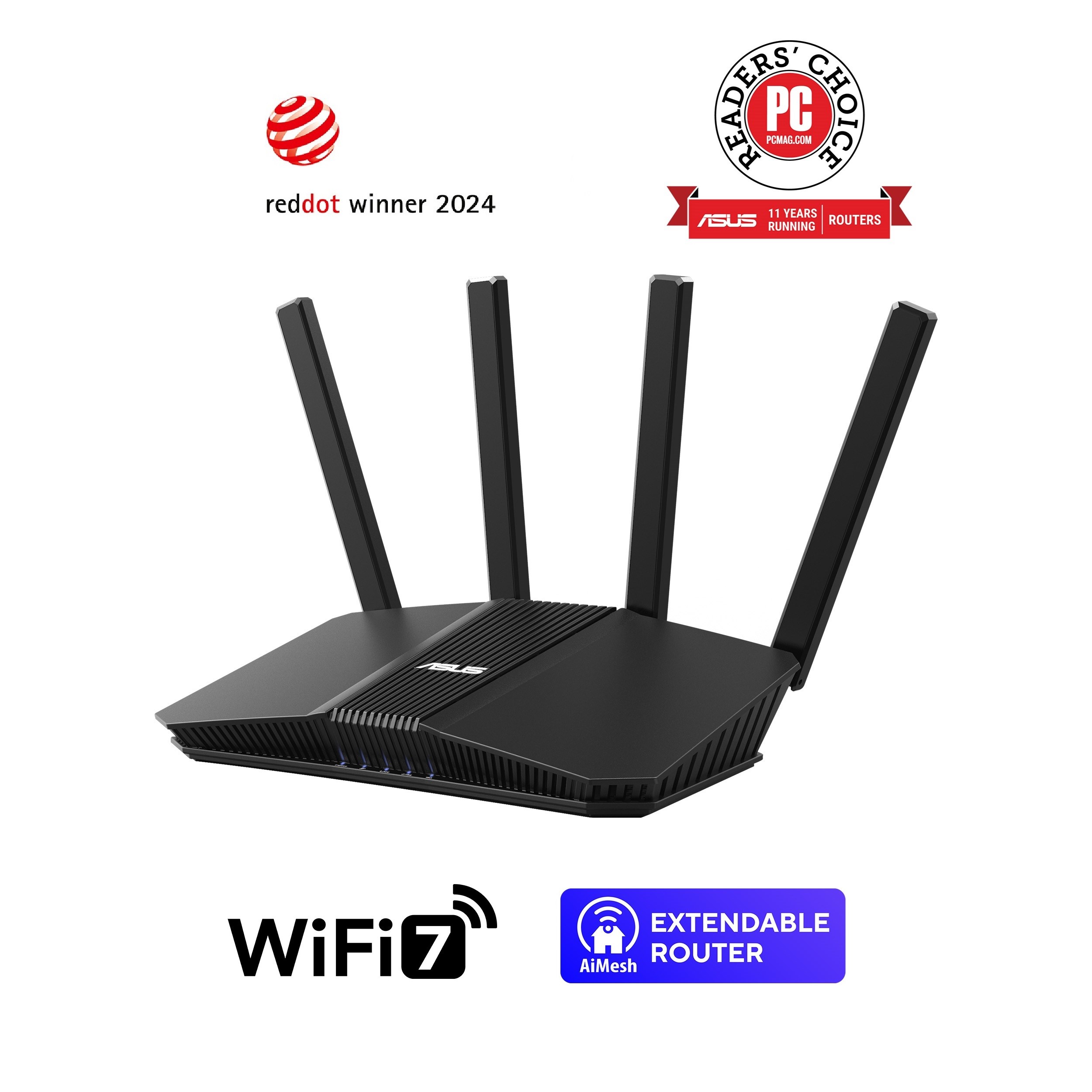 ASUS Router RT-BE58U WiFi 7,  AiMesh,  Dual Band,  1xWAN,  4xLAN0 