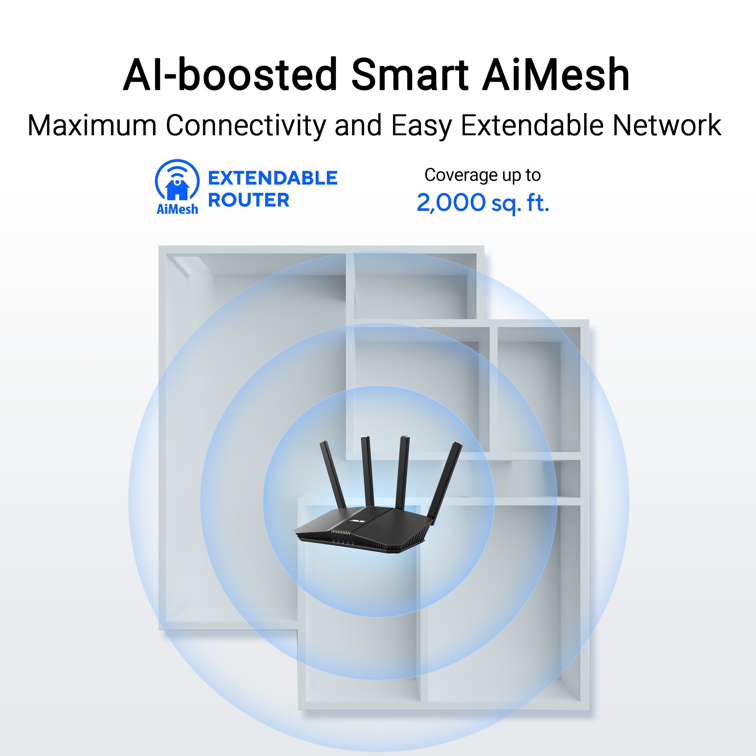 ASUS Router RT-BE58U WiFi 7,  AiMesh,  Dual Band,  1xWAN,  4xLAN5 