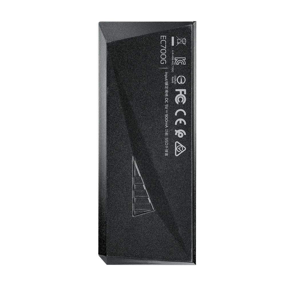 ADATA Externí box pro M.2 EC700G, USB-C 3.2 Gen 2, M.2 2230  2242  2280, RGB, černá2 