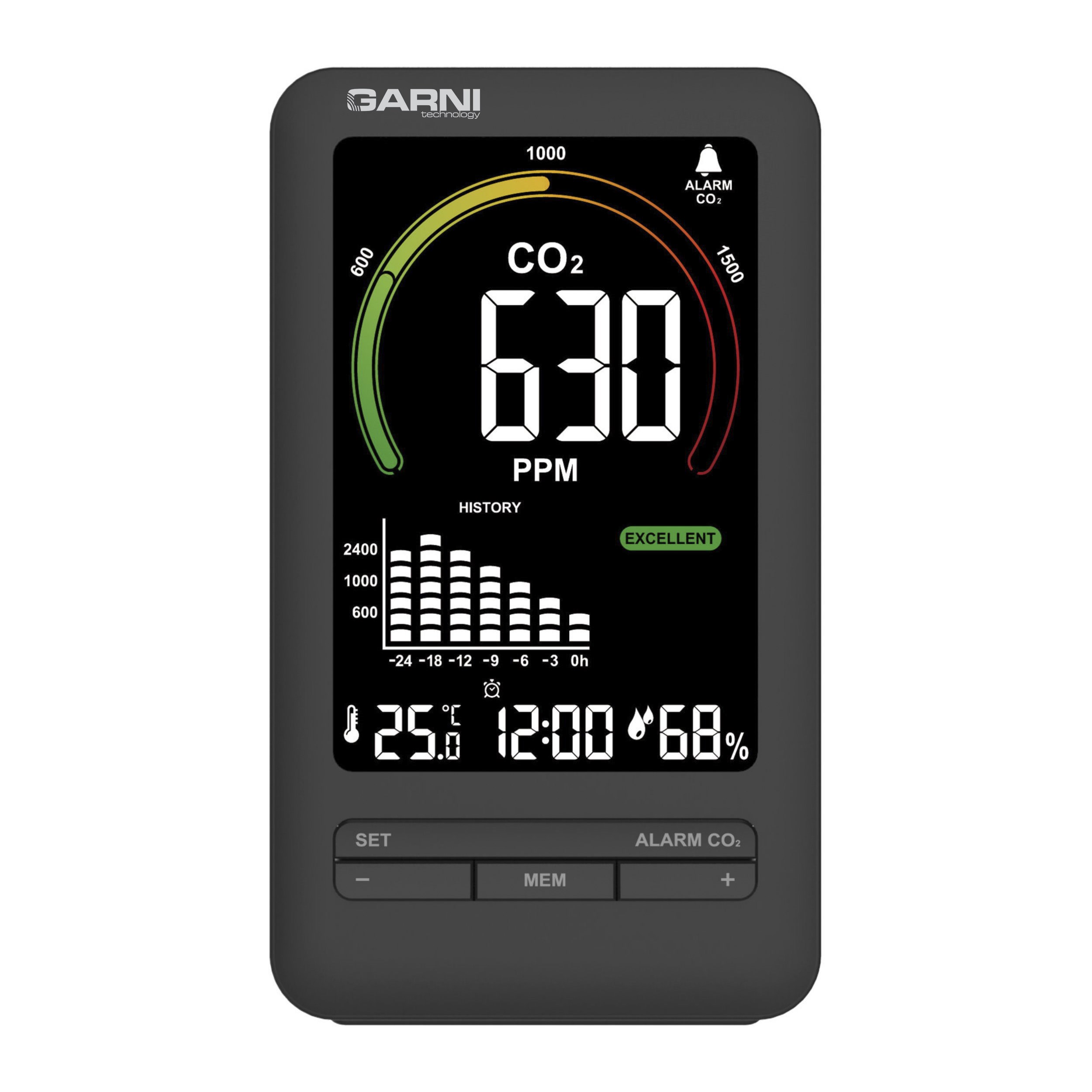 GARNI 206 OneCare - Měřič CO2 (kysličník uhličitý)0 
