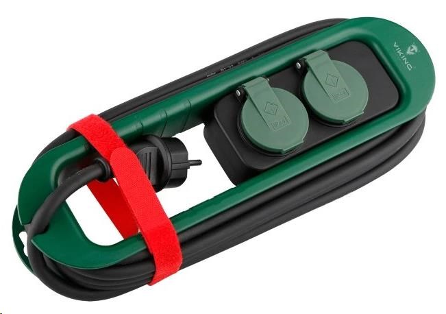 Viking síťová prodlužovací zásuvka R247,  2x AC 230V,  IP44,  délka 4, 7 m0 