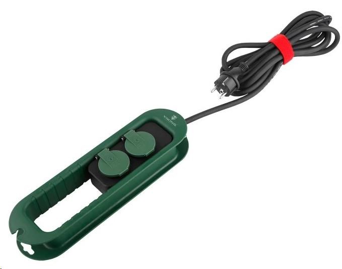 Viking síťová prodlužovací zásuvka R247,  2x AC 230V,  IP44,  délka 4, 7 m1 