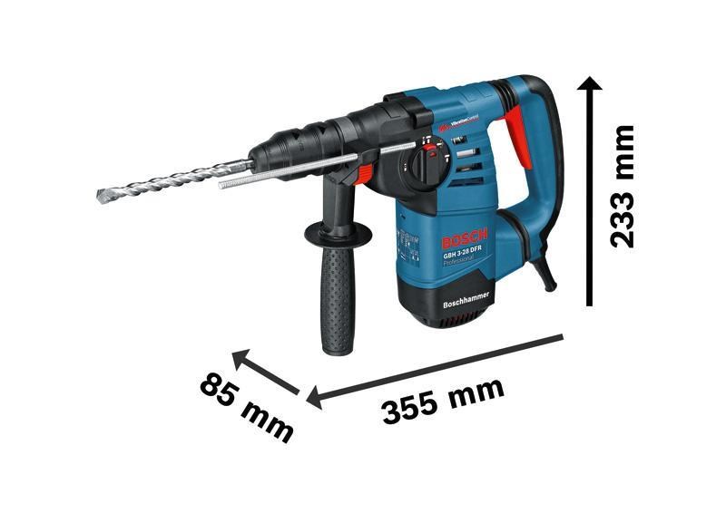 Bosch GBH 3-28 DRE vrtací kladivo s SDS plus, 800 W, 0 - 4.000 příklepů min, 0 - 900 ot min1 