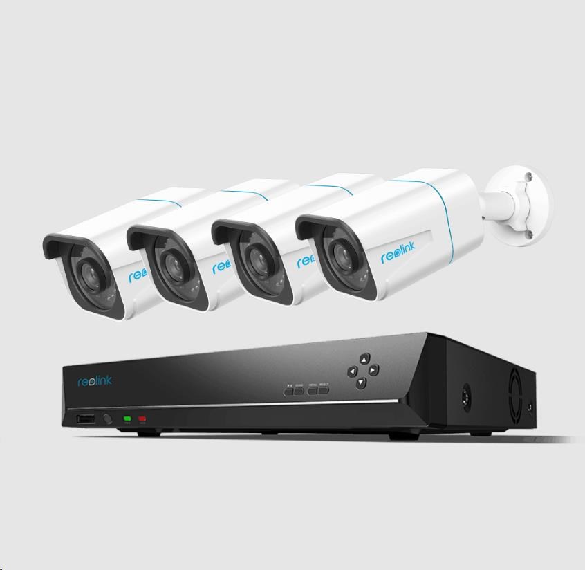 REOLINK bezpečnostní kamerový set NVS8-8MB4,  RLK8-800B4,  4x Kamera,  8MP,  2TB0 