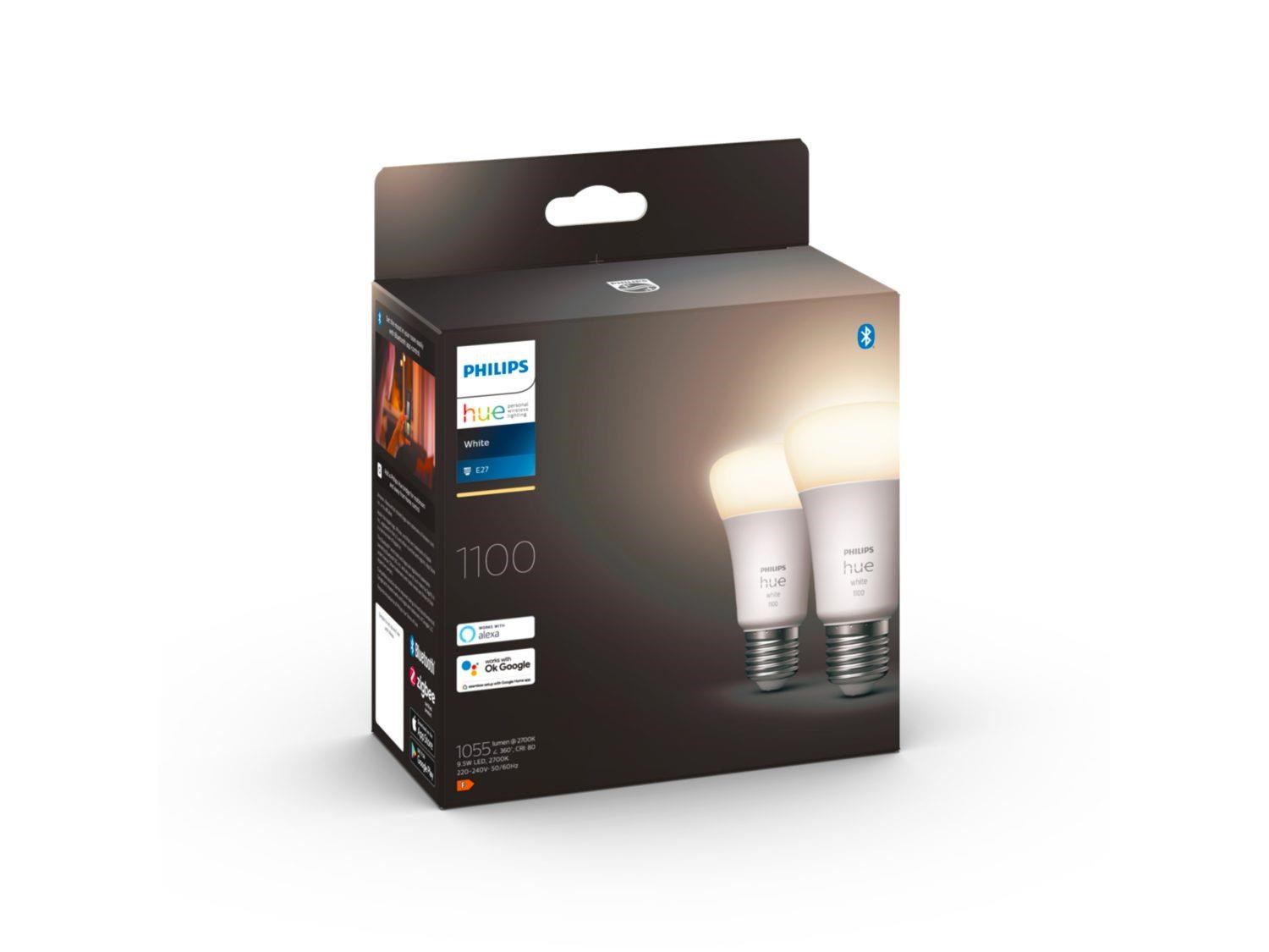 BAZAR PHILIPS Hue White 9.5W 1100 E27 2ks POŠKOZENÝ OBAL5 