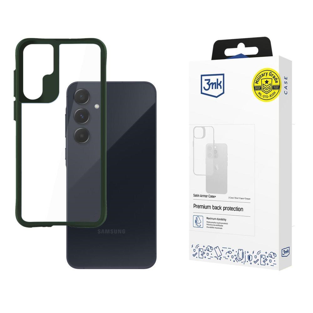 3mk ochranný kryt Satin Armor Case+ Green pro Samsung Galaxy A55 5G0 