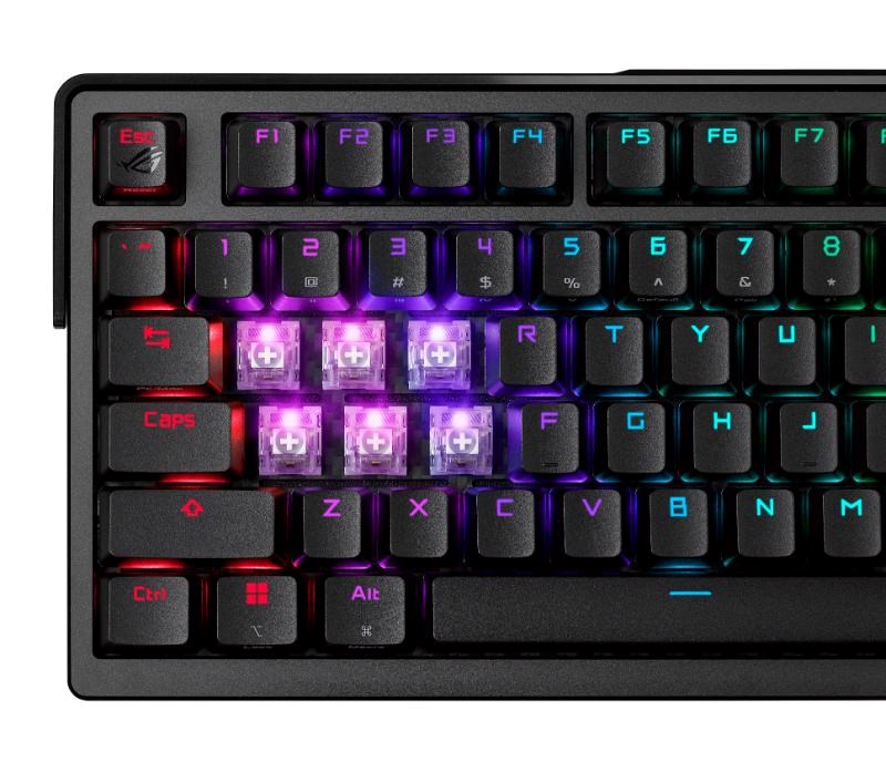 ASUS Klávesnice ROG Azoth Extreme,  Mechanická,  Bezdrátová BT,  RF 2.4GHz,  US,  černá7 