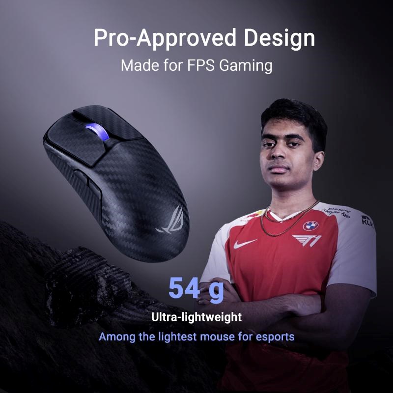 ASUS Herní myš ROG Harpe Ace Extreme, Bezdrátová BT, RF 2.4GHz, černá8 