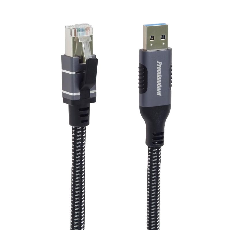 PremiumCord Ethernetový kabel USB3.2 na LAN RJ45 10/ 100/ 1000,  3m1 