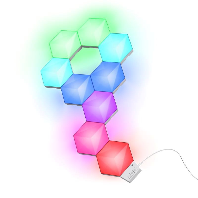 TRUST Světelné panely GXT 902 VYBZ, Hexagonální, RGB, dálkové ovládání, 9ks0 