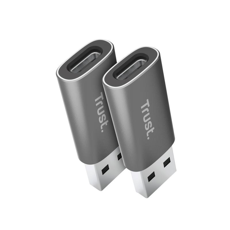 TRUST Adaptér Calyx USB-A na USB-C,  2ks1 