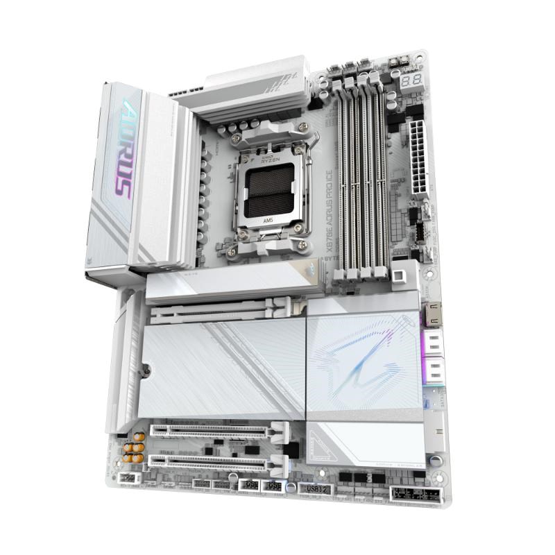 GIGABYTE MB Sc AM5 X870E AORUS PRO ICE,  AMD X870,  4xDDR5,  2xHDMI,  2xUSB4,  WiFi4 
