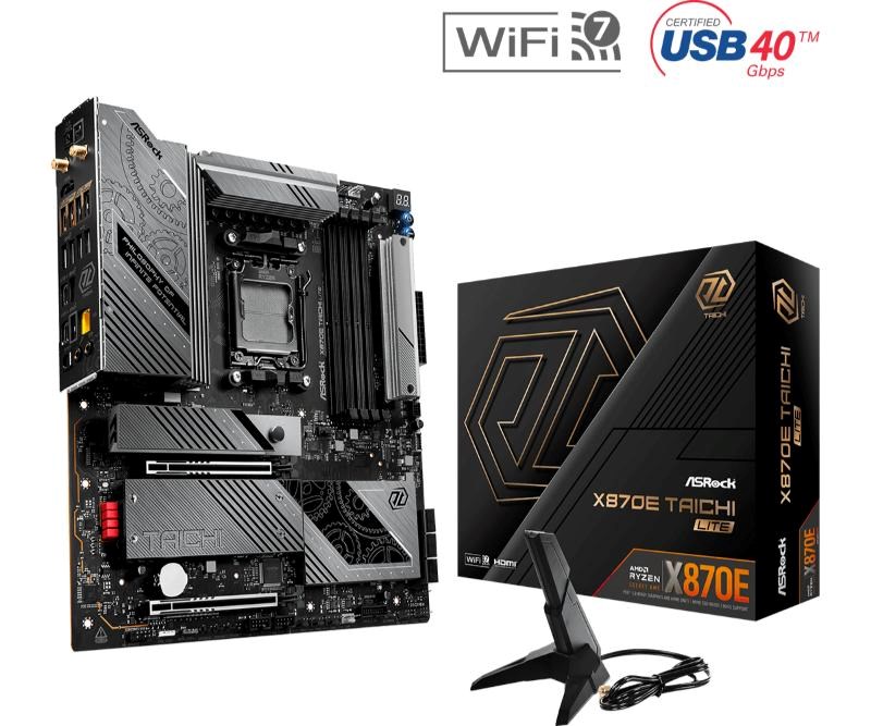 ASRock MB Sc AM5 X870E TAICHI LITE,  AMD X870,  4xDDR5,  1xHDMI,  2xUSB4,  WI-FI2 