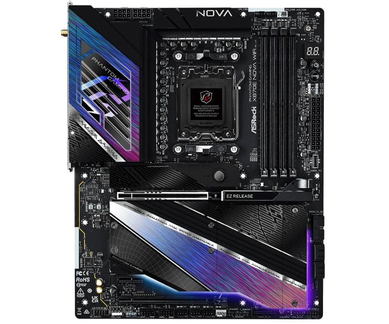 ASRock MB Sc AM5 X870E NOVA WIFI, AMD X870, 4xDDR5, 1xHDMI, 2xThunderbolt, WI-FI2 