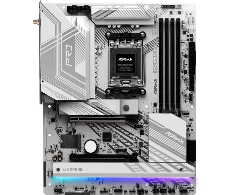 ASRock MB Sc AM5 X870 PRO RS WIFI,  AMD X870,  4xDDR5,  1xHDMI,  2xUSB4,  WI-FI0 