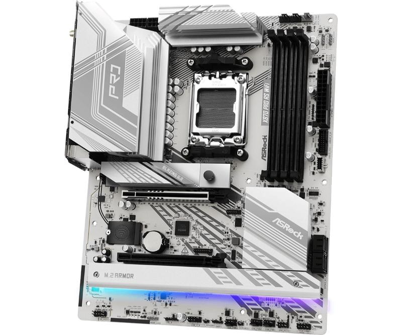 ASRock MB Sc AM5 X870 PRO RS WIFI,  AMD X870,  4xDDR5,  1xHDMI,  2xUSB4,  WI-FI3 