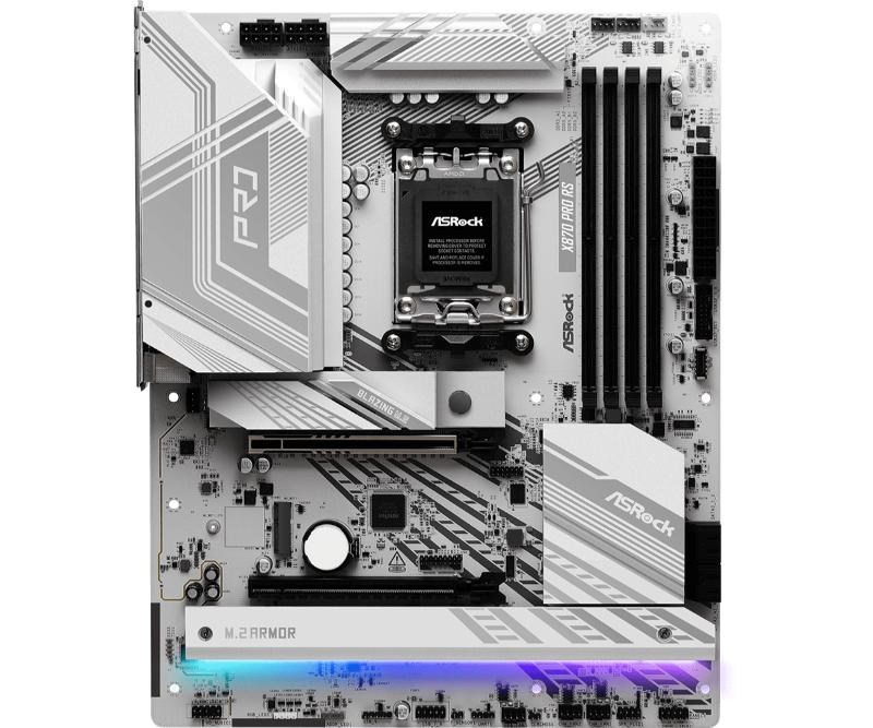 ASRock MB Sc AM5 X870 PRO RS,  AMD X870,  4xDDR5,  1xHDMI,  2xUSB40 