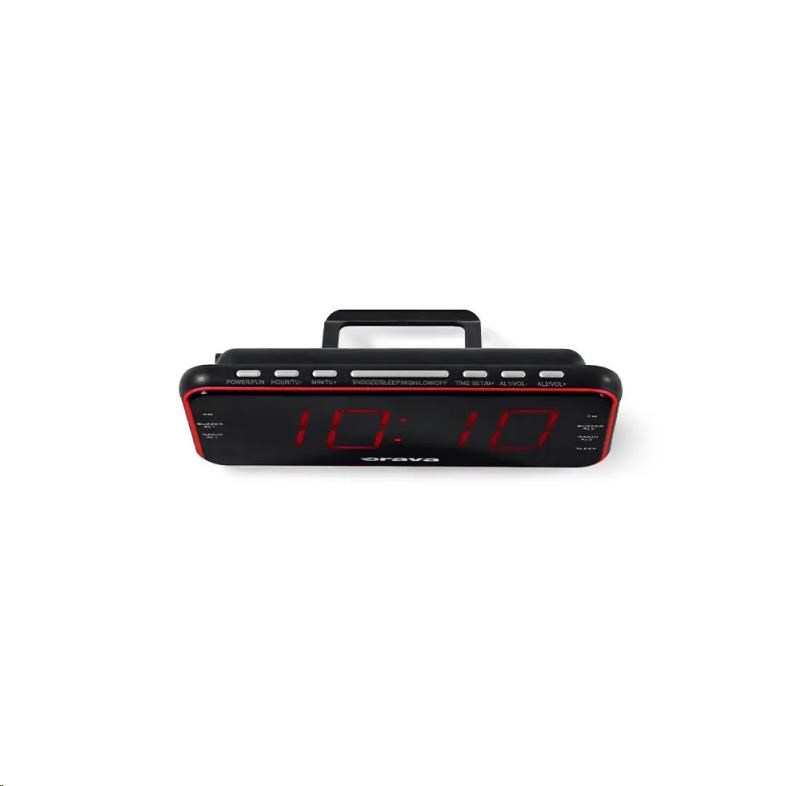 Orava radiobudík s velkým červeným LED displejem, funkce SNOOZE, SLEEP, DIMMER, nabíjení externího zařízení2 