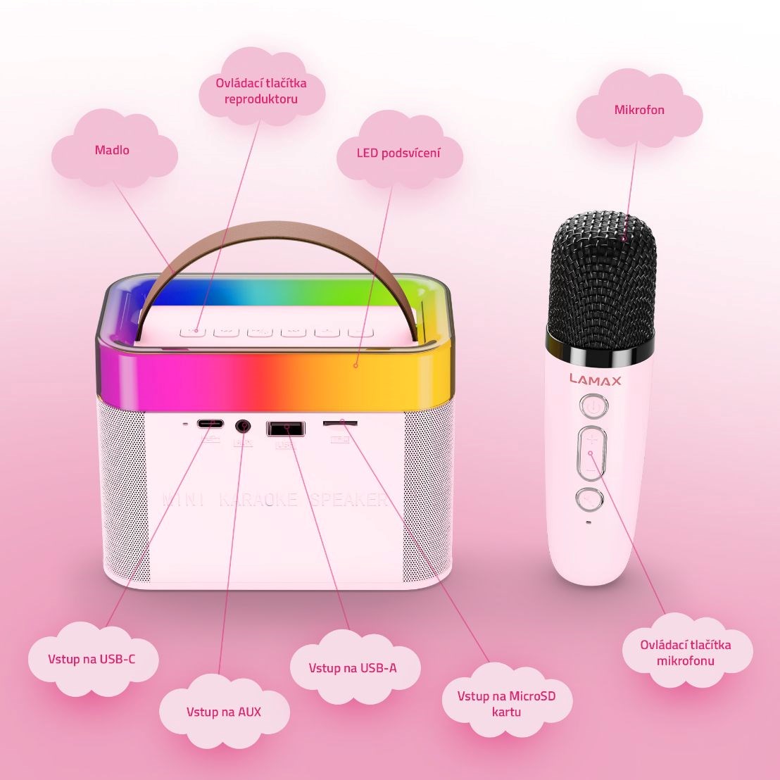 LAMAX KaraokeKid1 Pink1 