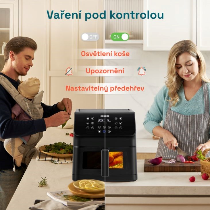 BAZAR - Cosori P653 PREMIUM II Plus Chef edition 6, 2l horkovzdušná fritéza - pošk. obal11 