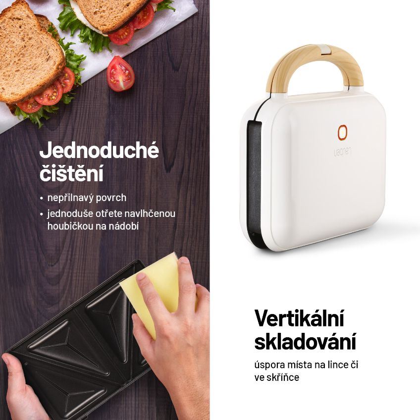 Lauben Sandwich Maker 3in1 900WW - Poškozený obal (Komplet)2 