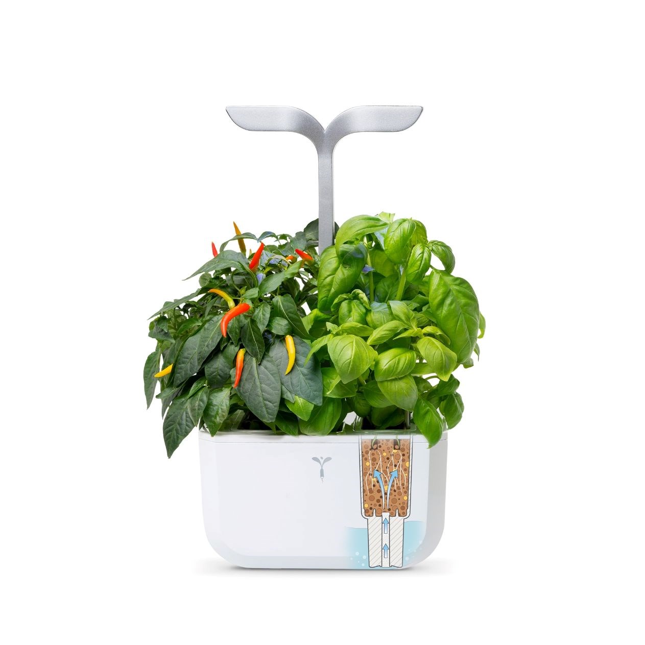 Véritable Exky SMART  - Automatický květináč s regulací osvětlení,  bílá + 2 bylinkové náplně2 