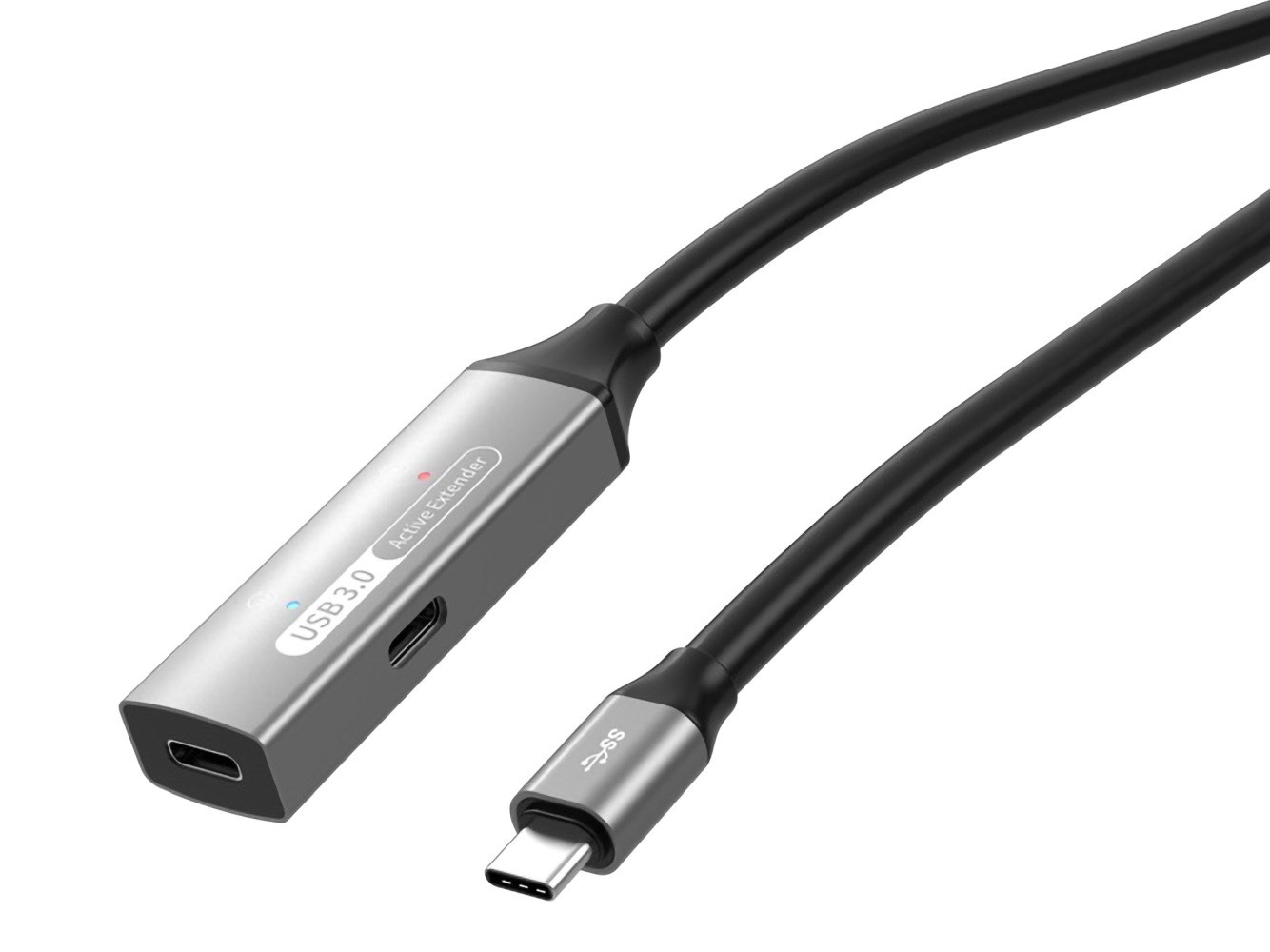 PREMIUMCORD USB-C repeater a prodlužovací kabel Male-Female,  5Gbps Aluminium 10m0 