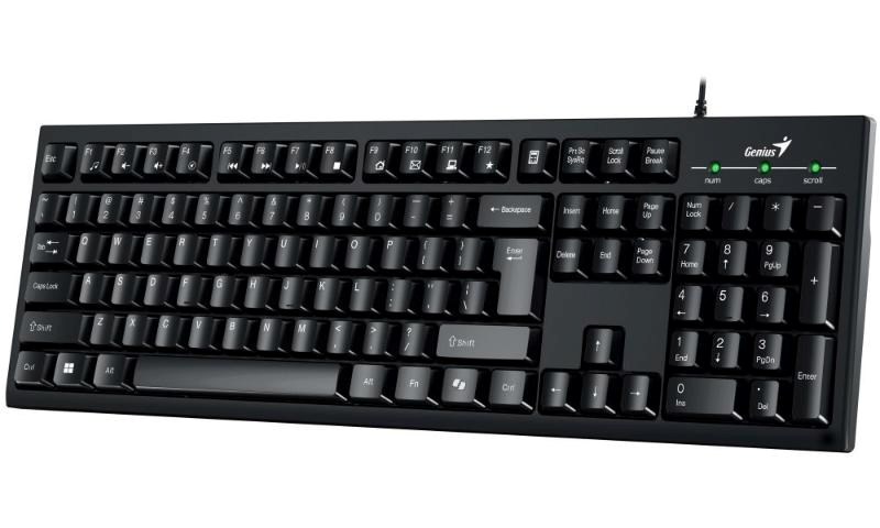 GENIUS set klávesnice+myš KM-100SE/  Drátový set/  Copilot/  USB/  černá/  CZ+SK layout2 