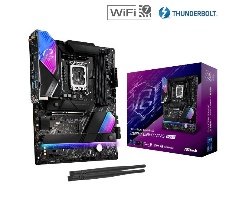 ASRock MB Sc LGA1851 Z890 LIGHTNING WIFI, Intel Z890, 4xDDR5, 1xHDMI, 2xThunderbolt, WI-FI0 