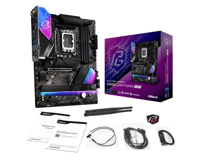ASRock MB Sc LGA1851 Z890 LIGHTNING WIFI, Intel Z890, 4xDDR5, 1xHDMI, 2xThunderbolt, WI-FI6 